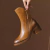 Botas de plataforma chelsea para mulheres, salto robusto, dedo do pé redondo, marrom, ankle boots, salto alto, couro, ao ar livre, novo