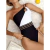 Fato de banho feminino de um ombro cintura alta, patchwork swimwear, push up monokini, biquíni sexy, maiô, novo, 2022, 1 pc na internet