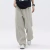 Calça esportiva de perna larga feminina, bolsos elásticos, tubo reto, calça sanitária solta, casual, na moda, nova, S-2XL, 2024 - comprar online