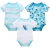 Algodão das meninas do bebê Bodysuit de manga curta, recém-nascido Vestuário, Criança, 0-12 meses, 3 6 Pcs por lote na internet
