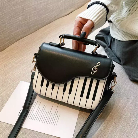 Coreano Piano Design Mulheres Sacos De Ombro PU Couro Messenger Bag Bolsa Moda Corssbody Bag Bolsa De Bolso Moeda Pacote