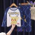 Conjunto de pijama infantil, calça de manga comprida, pulôver estampado, roupa caseira de duas peças, pijamas primavera e outono - loja online