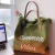 Bolsas de lona grandes para mulheres, bolsa de praia, sacolas de compras, bolsa de ombro axilar feminina, bolsas casuais de alça superior - Wolf Games