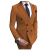 2024 novo terno masculino bege 2 peças duplo breasted notch lapela plana fino ajuste casual smoking para casamento (blazer + calças) - loja online