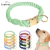 Coleira de cachorro arco-íris para animais de estimação, coleira para treinamento de caminhada com fivela de metal para cinto grande, médio e pequeno, coleira de algodão para cães