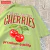 Camisetas femininas de estampa de cereja colhidas a mão, camisetas de algodão, gola redonda grande, manga curta macia, roupas femininas de rua, moda - Wolf Games