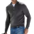 Outono moletom masculino quente pulôver cor sólida meio zíper camisola casual fino com decote em v manga longa moletom masculino inverno topo - loja online