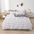 Conjunto de cama reversível Consolador, Preto e Branco Quilt Geométrica Capa com 2 Pillow Shams, Rainha e Rei Capa de Edredão, 3 PCs