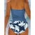 Conjunto de tankini amarrado monocromático feminino, maiô halter, maiô sexy, maiô de praia sem costas, biquíni verão, 2024 - Wolf Games
