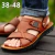 Sandálias masculinas de couro tamanho grande, sapatos clássicos de verão, chinelos romanos macios, calçado confortável para caminhadas ao ar livre na internet