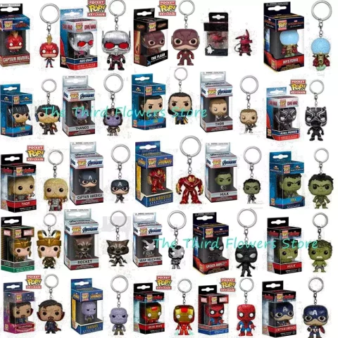 Funko pop chaveiro endgame capitão veneno deadpool homem de ferro chaveiro figuras de ação brinquedos para crianças presente natal