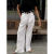 Tossy-Calças femininas de cintura alta, roupa Y2K, retalhos brancos, calças casuais de perna larga, soltas, calças femininas finas, moda outono