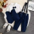 PatPat-Roupas de festa para bebês, gravata borboleta para cavalheiros, camisa de manga comprida, colete sólido com calças suspensoras, 3 peças