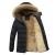 Parka masculina impermeável com capuz de pele, parkas grossa de lã, casaco casual quente de inverno, moda outono, nova - comprar online