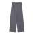 TRAF-Calça de perna larga feminina com bolsos frontais, vintage, cintura alta, mosca com zíper, calça feminina, moda na internet