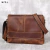 NZPJ-Bolsa de ombro de couro marrom para homens, bolsa mensageiro de couro, camada superior retro, cavalo louco artesanal, arquivo A4, novo - comprar online