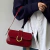 Retro couro de patente bolsa de ombro para mulheres luxo aleta crossbody saco cor sólida axilas saco vermelho crossbody bolsa senhora