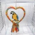Suporte de pássaro moagem garra em relevo gaiola decoração pássaro balanço pássaro brinquedo presente criativo amor pássaro cor corda acessórios - loja online