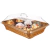 Cesta de imitação de Rattan com tampa, Simulado Pão Vegetal Servir Cestas, Recipientes De Armazenamento De Acrílico para Casa, Cozinha, Piquenique na internet