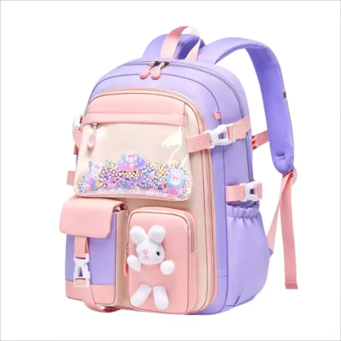 Mochila das meninas da escola primária, saco leve infantil, sacos impermeáveis, mochila colorida de viagem, presentes, Kawaii, 2024