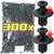 300/50 pçs 8mm fixadores de plástico parafusos universal pára-choques do carro rebites pretos fixador do carro push pin clipes acessórios automóveis