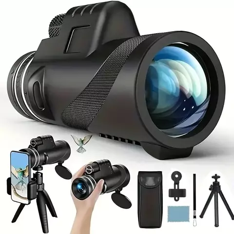 80x100 portátil zoom hd 5000m telescópio dobrável de longa distância mini telescópio poderoso para caça esportes ao ar livre acampamento viagem
