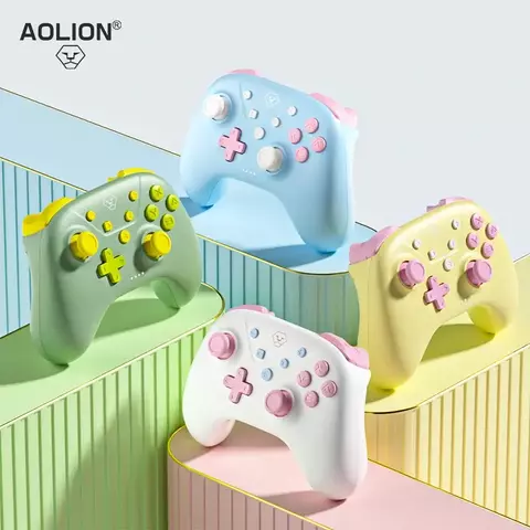 Controlador Bluetooth AOLION para Switch 2/1/PC/iOS/Android game pro Gamepad suporte Função Tubro