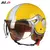 Vintage tt & cocascos capacete da motocicleta jet com viseira moto equitação 3/4 aberto meio capacete retro scooter capacete moto - comprar online