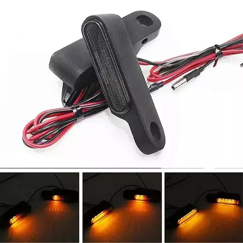 Pisca-pisca led para guidão de motocicleta, âmbar, mini água corrente, 12v, ip68, à prova d'água, indicadores de lâmpada, acessórios para moto