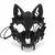Festa crânio máscara dentes longos demônio esqueleto meia máscara facial lobo dragão tigre houjuu nue máscara cosplay traje de halloween adereços - Wolf Games