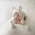 Adereços para fotografia de recém-nascidos, roupa de malha, boneca de coelho, óculos para cosplay de bebê, acessórios para sessão de fotos