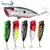 1 pçs iscas de pesca topwater popper isca 6.5cm 12g isca dura wobblers artificiais equipamento de pesca de plástico com 6 # Ganchos