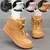 Clearance_2024 botas de neve descalças femininas botas de neve quentes sapatos de caminhada ao ar livre botas de tornozelo de pele de inverno bota feminina descalço Ank - comprar online