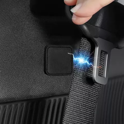 Clipes de fixação de cinto de segurança de carro, sucção magnética de camurça, suporte de cinto automático, fixador estabilizador, clipe ajustável, rolha de cinto de segurança