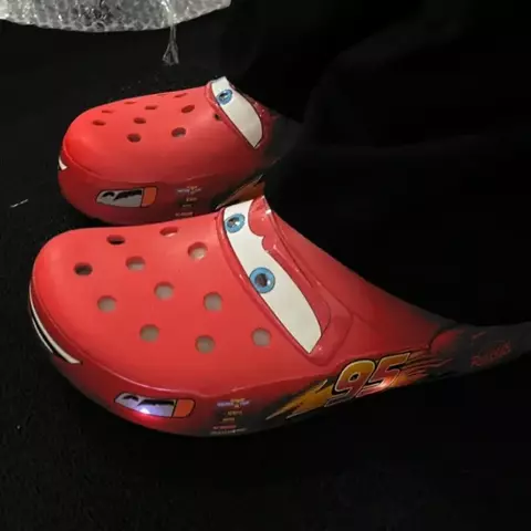 Desenhos animados relâmpago mcqueen crianças tornozelo-envoltório chinelos à prova dwaterproof água respirável cor sólida ao ar livre sandálias casuais para crianças presente