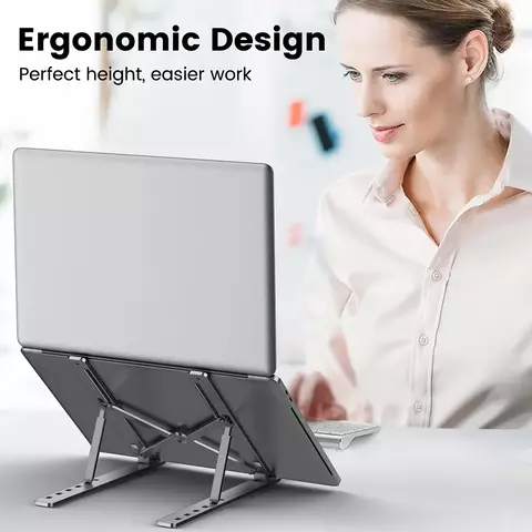 Suporte portátil para laptop, suporte de alumínio para notebook, macbook air pro, acessórios, base dobrável para laptop para pc