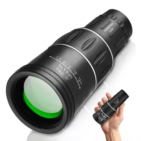 Telescópio monocular HD 16X52, alta potência para adultos, adequado para observação de pássaros, caça em paisagens ao ar livre, atacadiscos para homens