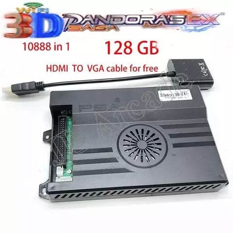 Pandora 3D WIFI EX SAGA caixa de arcade 128 gb 10888 em 1Save Função Multijogador Joysticks Arcade Game Console