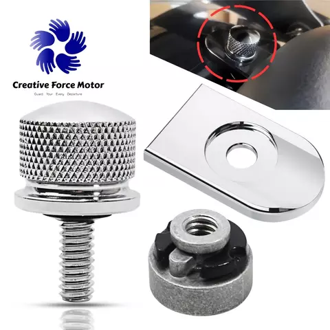Parafuso do assento do para-lama traseiro, porca, parafuso, capa de botão de montagem para motocicletas, para harley sportster xl dyna softail breakout touring universal