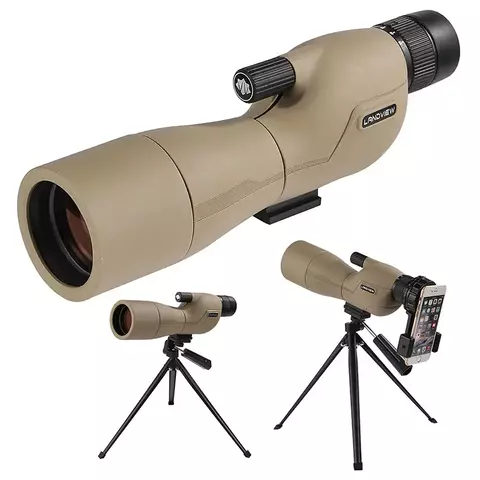 Hd 25-75x60 luneta para tiro ao alvo com bolsa de transporte bak4 telescópio monocular lente fmc para caça observação de pássaros