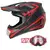 Capacetes infantis para karting e motocross juvenil + óculos de proteção aprimorada com certificação DOT - loja online