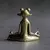 Antigo bronze meditação zen sapo estátua ornamento cobre escultura animal queimador de incenso casa decorações mesa chá animal estimação - Wolf Games