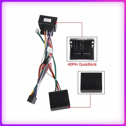 Caixa canbus para volkswagen golf 5/6/polo/passat/jetta/tiguan/touran/skoda 40 pinos cabo de alimentação android rádio do carro multimídia