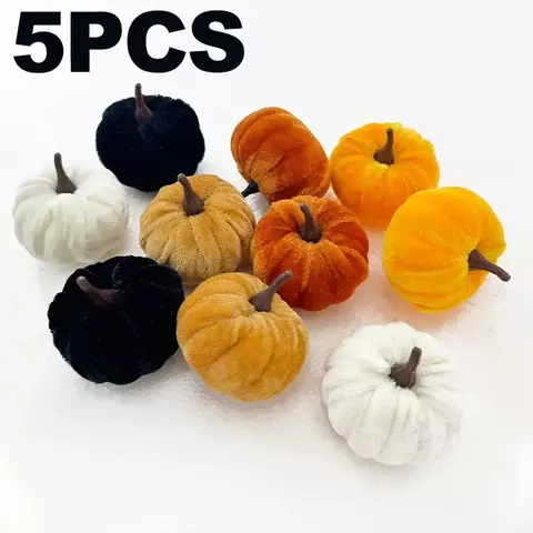 5 pçs conjunto de abóbora de halloween 5cm decorações de abóbora artificial festa de halloween espuma abóbora ornamento de mesa decoração de halloween