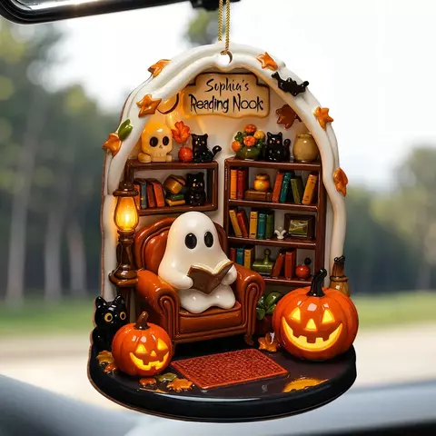 Novo halloween fantasma leitura 2d ornamentos planos festival atmosfera tema festa suprimentos decorativos criativo decoração para casa prop