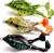 Topwater sapo isca baixo truta iscas de pesca kit conjunto realista prop sapo macio swimbait flutuante com ganchos malhas