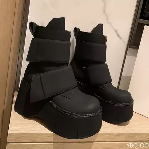 Moda versátil altura aumentando botas femininas nova primavera outono casual confortável sapatos femininos de sola grossa