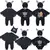 Umorden 2 pçs/set unissex morcego preto traje do bebê meninas meninos meu primeiro roupa de halloween algodão 3-6m 6-12m 12-18m 18-24m