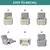 4 pçs/set cor sólida estiramento reclinável capa de sofá para sala de estar elástico antiderrapante poltrona cobre com tudo incluído slipcovers - Wolf Games