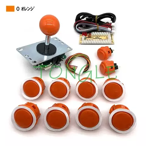 Original sanwa jogo de arcade joystick JLF-TP-8YT + OBSF-30 botão diy kit zero atraso codificador usb para pc ps3 mame raspberry pi